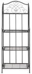 Safavieh Amaris Wrought Iron 4 Tier Outdoor Bakers Rack , PAT5014 - Black