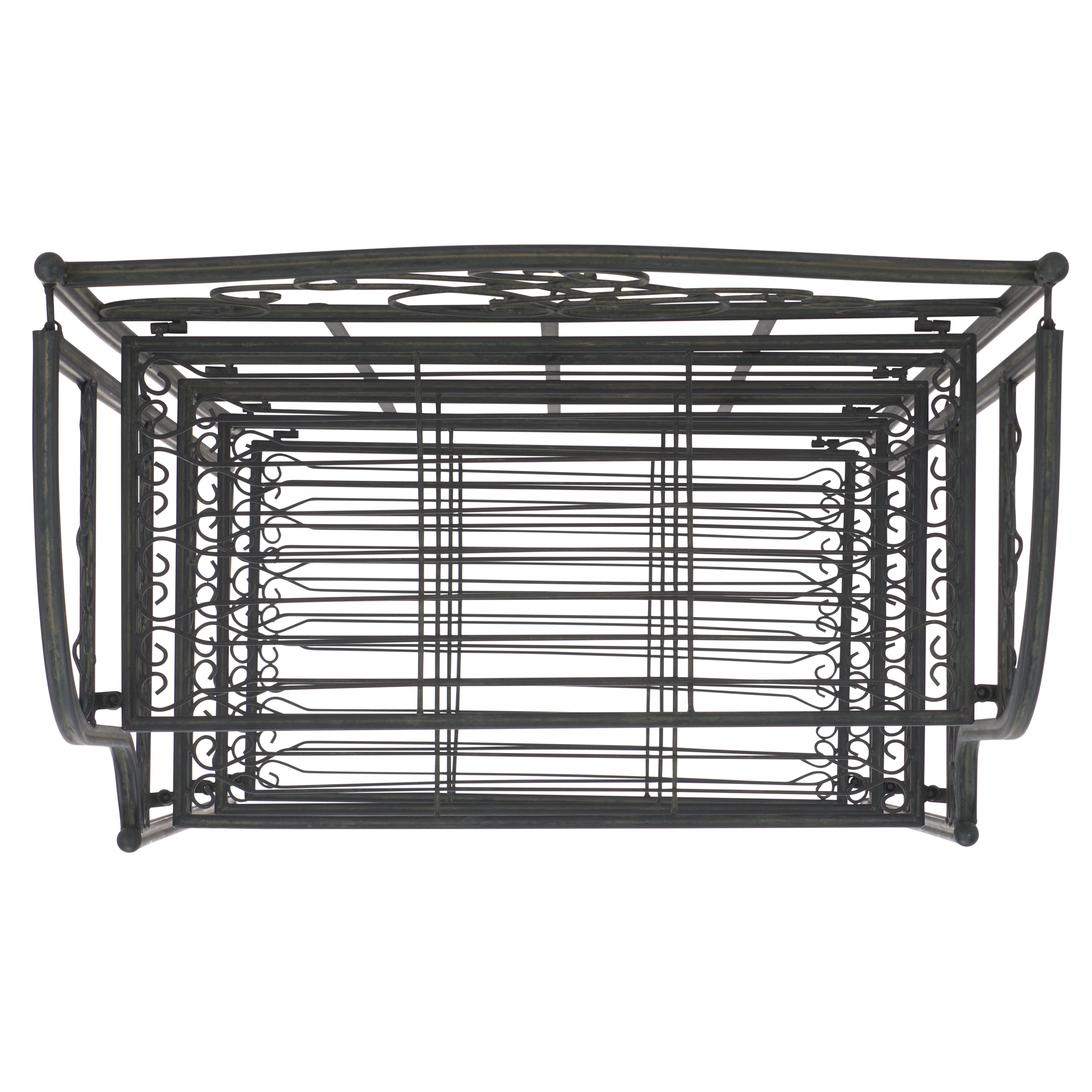 Safavieh Amaris Wrought Iron 4 Tier Outdoor Bakers Rack , PAT5014 - Black