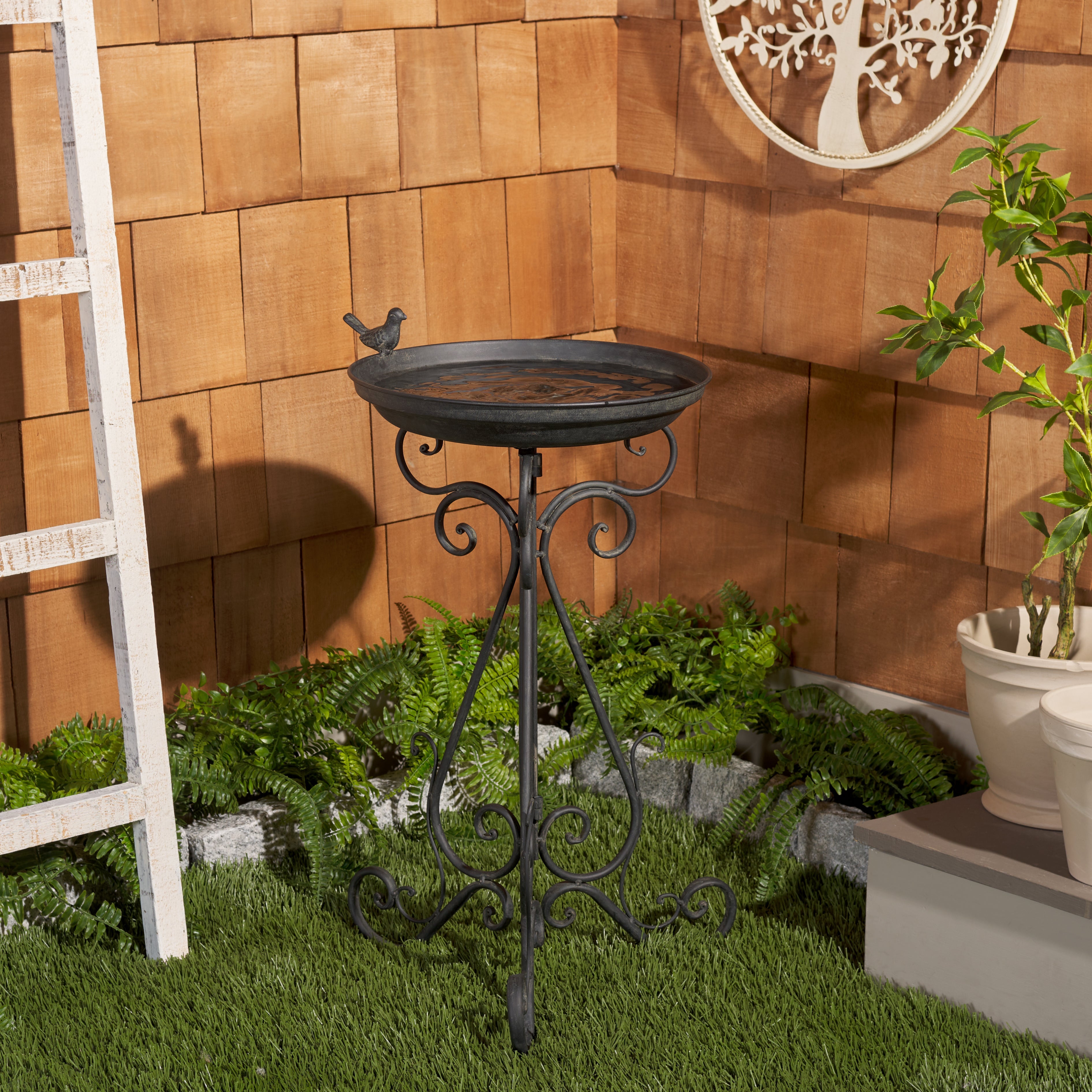 Safavieh Ashlan Bird Bath , PAT5024 - Black