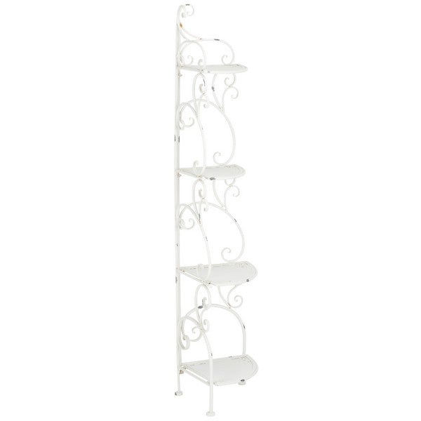 Safavieh Turuca 4 Tier Corner Shelf Unit , PAT5034 - Antique White