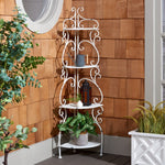 Safavieh Turuca 4 Tier Corner Shelf Unit , PAT5034 - Antique White