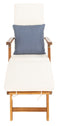 Safavieh Palmdale Lounge Chair, PAT7015 - Natural / Beige / Navy White