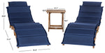 Safavieh Pacifica 3 Piece Lounge Set , PAT7020 - Natural / Navy