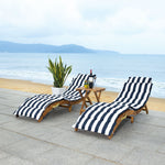 Safavieh Pacifica 3 Piece Lounge Set , PAT7020 - Natural / Navy Stripe