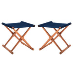 Safavieh Breanne Stool, PAT7053 - Natural/Navy (Set of 2)