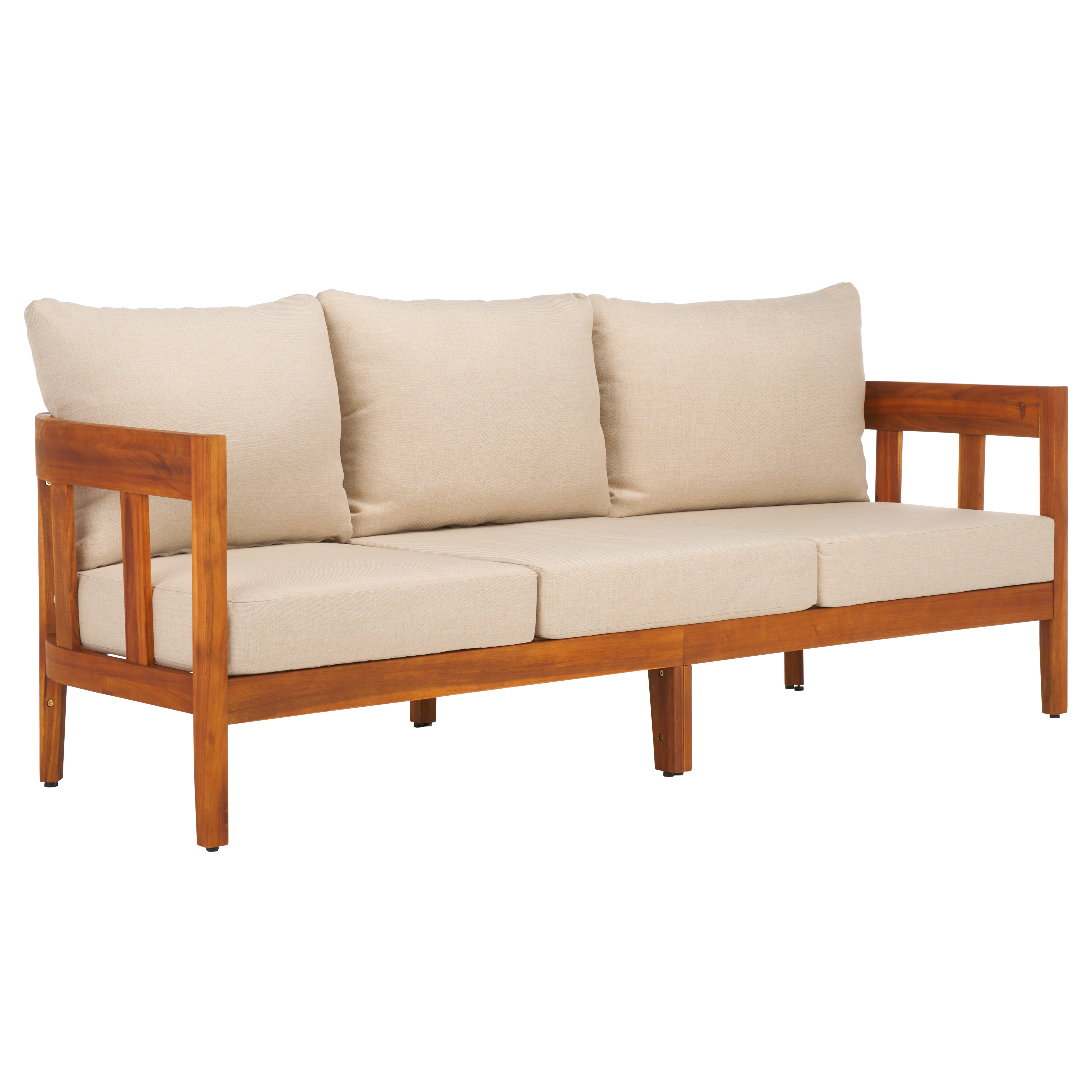 Safavieh Owen 3 Seater Sofa, PAT7091 - Natural / Taupe