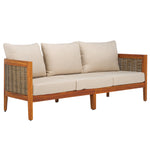 Safavieh Amanda 3 Seater Sofa, PAT7093 - Natural / Taupe