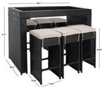 Safavieh Horus Dining Set , PAT7502 - Black / Light Grey