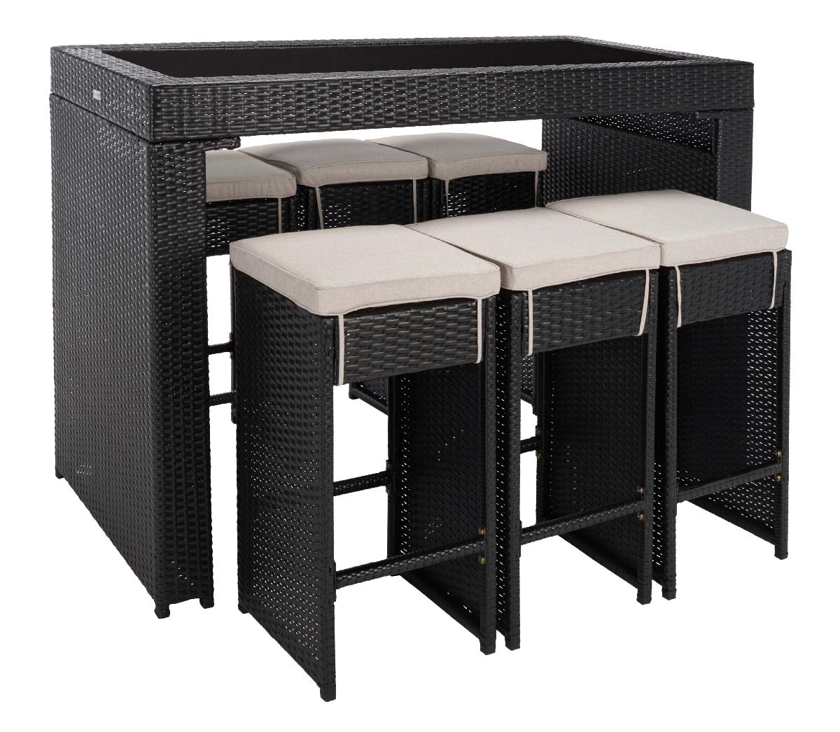 Safavieh Horus Dining Set , PAT7502 - Black / Light Grey