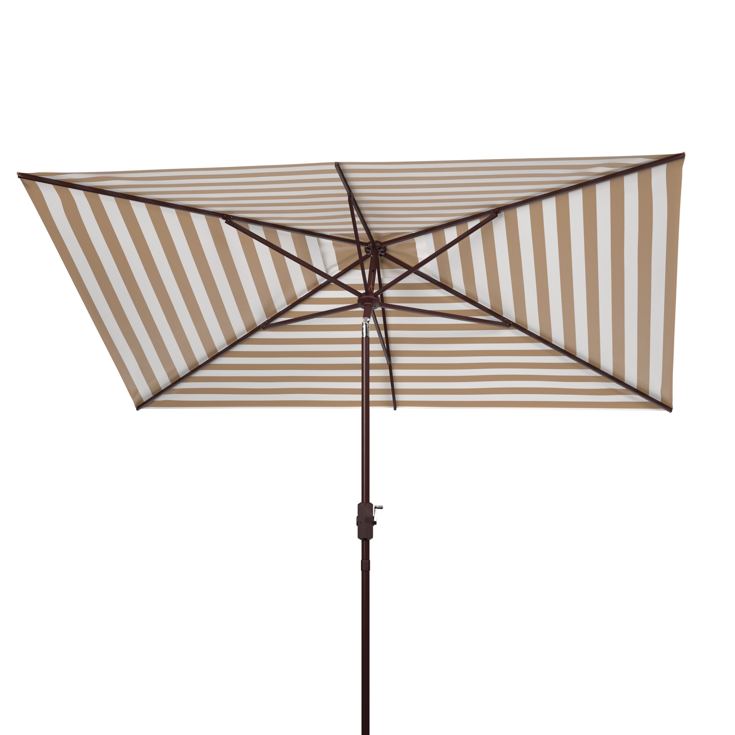 Safavieh Athens 6.5 X 10 Ft  Rect Crank Umbrella , PAT8307 - Beige