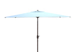 Safavieh Athens 6.5 X 10 Ft  Rect Crank Umbrella , PAT8307 - Baby Blue / White