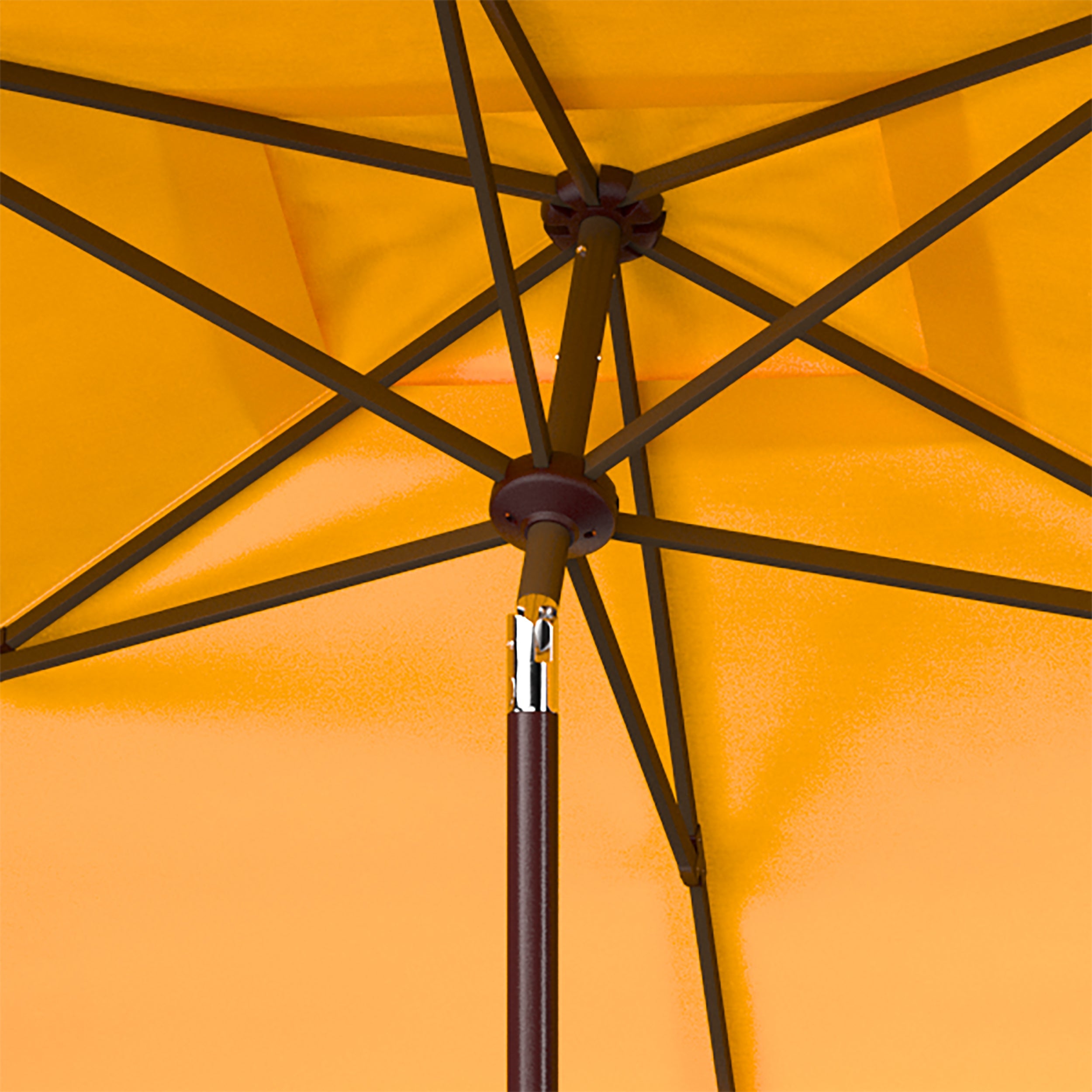 Safavieh Milan Fringe 6.5 X 10 Ft Rect Crank Umbrella , PAT8308 - Yellow