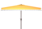 Safavieh Milan Fringe 6.5 X 10 Ft Rect Crank Umbrella , PAT8308 - Yellow