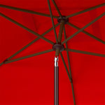 Safavieh Milan Fringe 6.5 X 10 Ft Rect Crank Umbrella , PAT8308 - Red