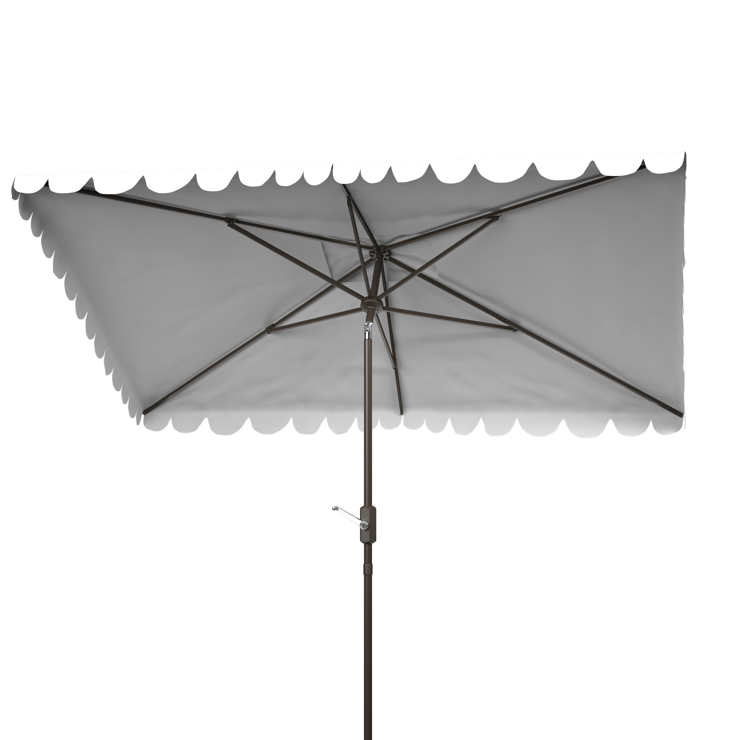 Safavieh Venice 6.5 X 10 Ft Rect Crank Umbrella , PAT8310 - Grey