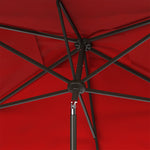 Safavieh Venice 6.5 X 10 Ft Rect Crank Umbrella , PAT8310 - Red