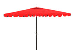 Safavieh Venice 6.5 X 10 Ft Rect Crank Umbrella , PAT8310 - Red