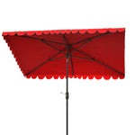 Safavieh Venice 6.5 X 10 Ft Rect Crank Umbrella , PAT8310 - Red