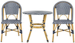 Safavieh Salcha 3 Piece Bistro Set, PAT9500 - Navy / White / Light Brown