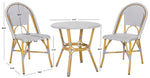 Safavieh Salcha 3 Piece Bistro Set, PAT9500 - Grey / White / Light Brown