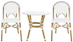 Safavieh Salcha 3 Piece Bistro Set, PAT9500 - White / Light Brown