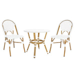 Safavieh Salcha 3 Piece Bistro Set, PAT9500 - White / Light Brown