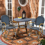 Safavieh Hooper 3 Piece Bistro Set, PAT9501 - Navy / White / Light Brown