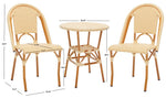 Safavieh California 3 Piece Bistro Set, PAT9505 - Natural