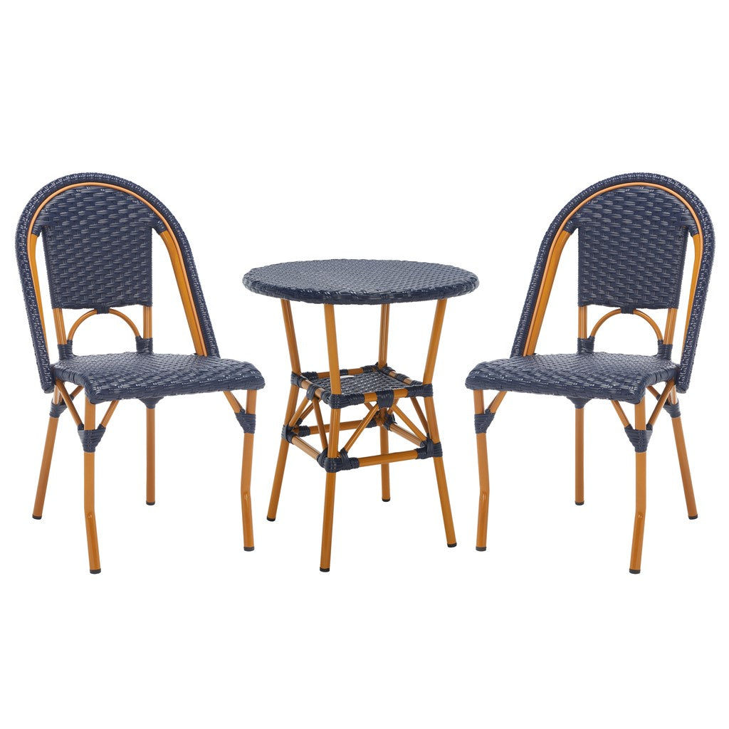 Safavieh California 3 Piece Bistro Set, PAT9505 - Navy