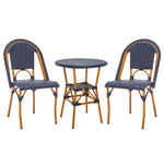 Safavieh California 3 Piece Bistro Set, PAT9505 - Navy