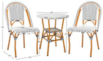 Safavieh California 3 Piece Bistro Set, PAT9505 - White / Navy