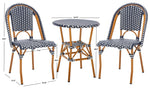 Safavieh California 3 Piece Bistro Set, PAT9505 - Navy / White