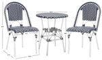 Safavieh California 3 Piece Bistro Set, PAT9505 - Navy / White / White