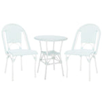 Safavieh California 3 Piece Bistro Set, PAT9505 - Baby Blue / White / White