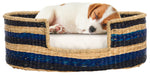 Safavieh Elyon Pet Bed W/ Cushion, PET1803 - Beige / Natural / Black / Blue