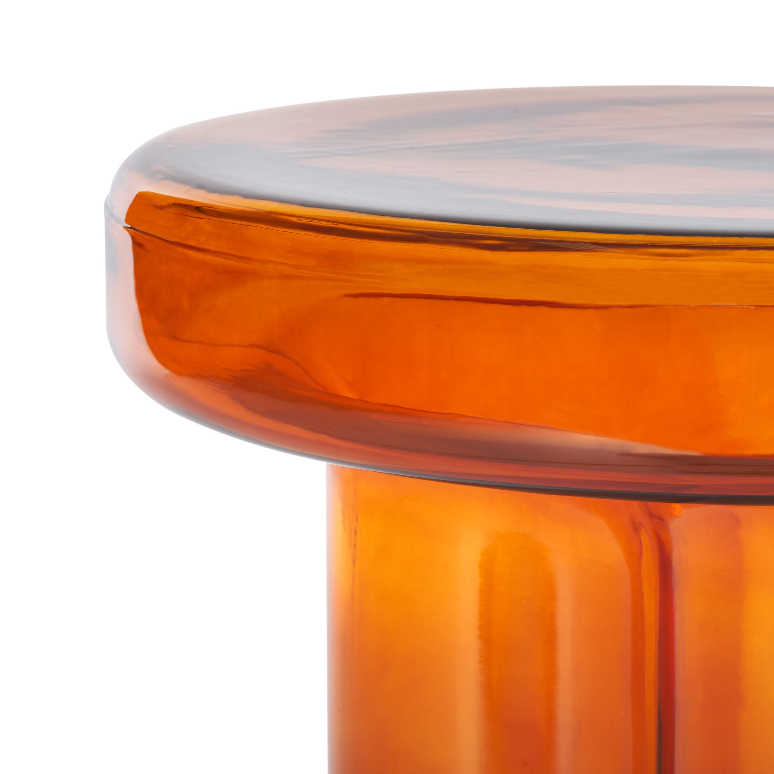 Safavieh Couture Patterson Glass Accent Table, SFV1201 - Orange