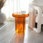 Safavieh Couture Patterson Glass Accent Table, SFV1201 - Orange