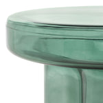 safavieh couture patterson glass accent table, sfv1201 - Green