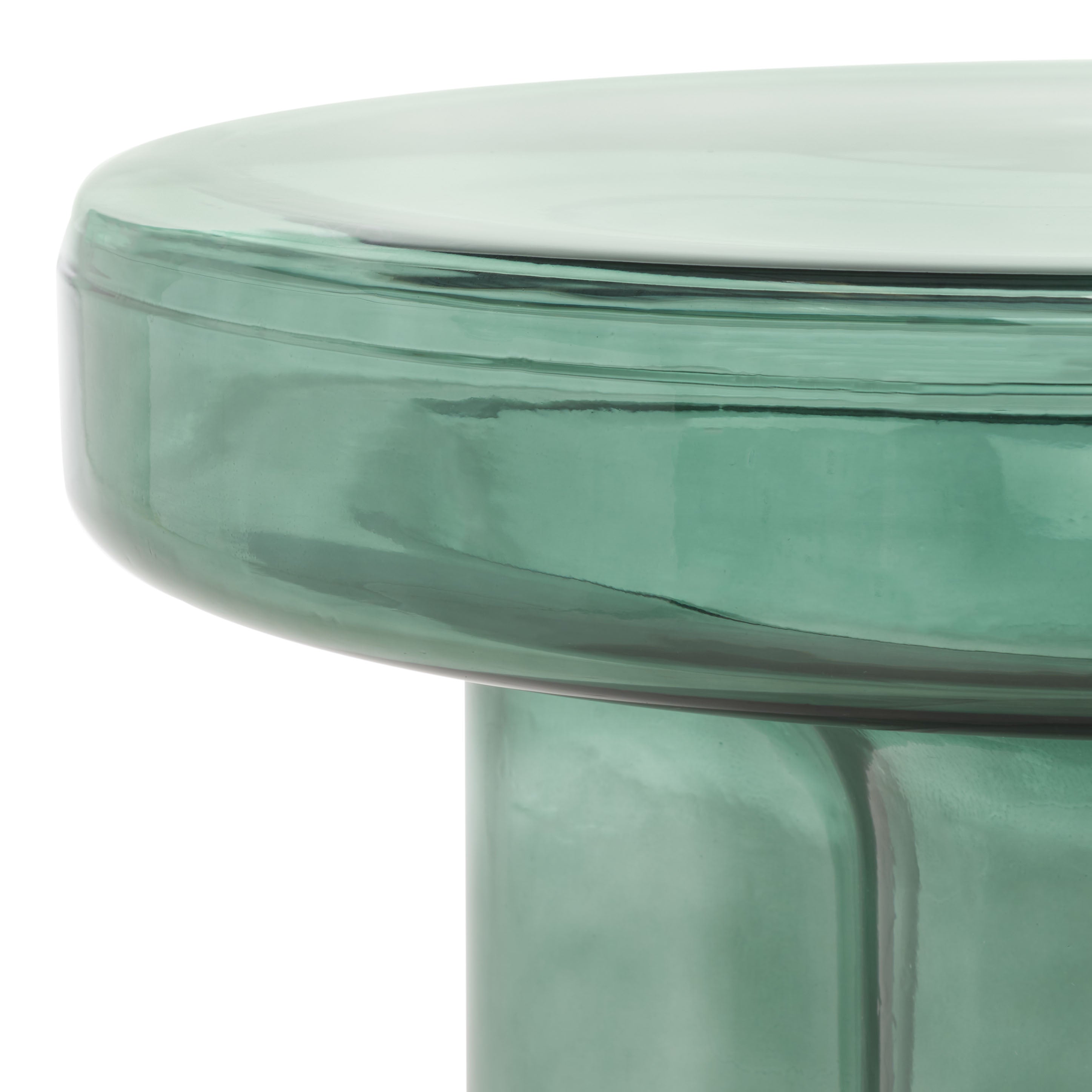 safavieh couture patterson glass accent table, sfv1201 - Green