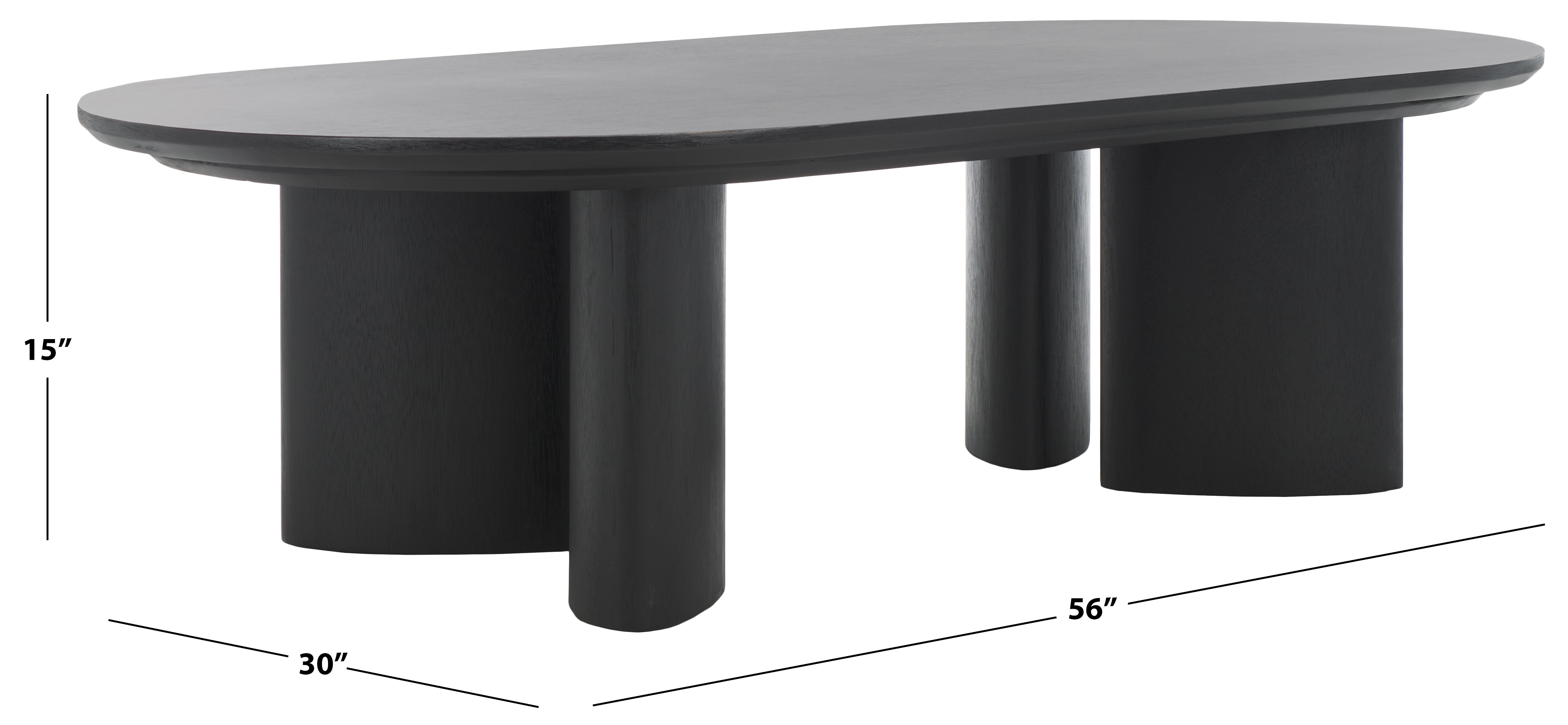 Safavieh Couture Barnard Oval Wood Coffee Table, SFV1701 - Black