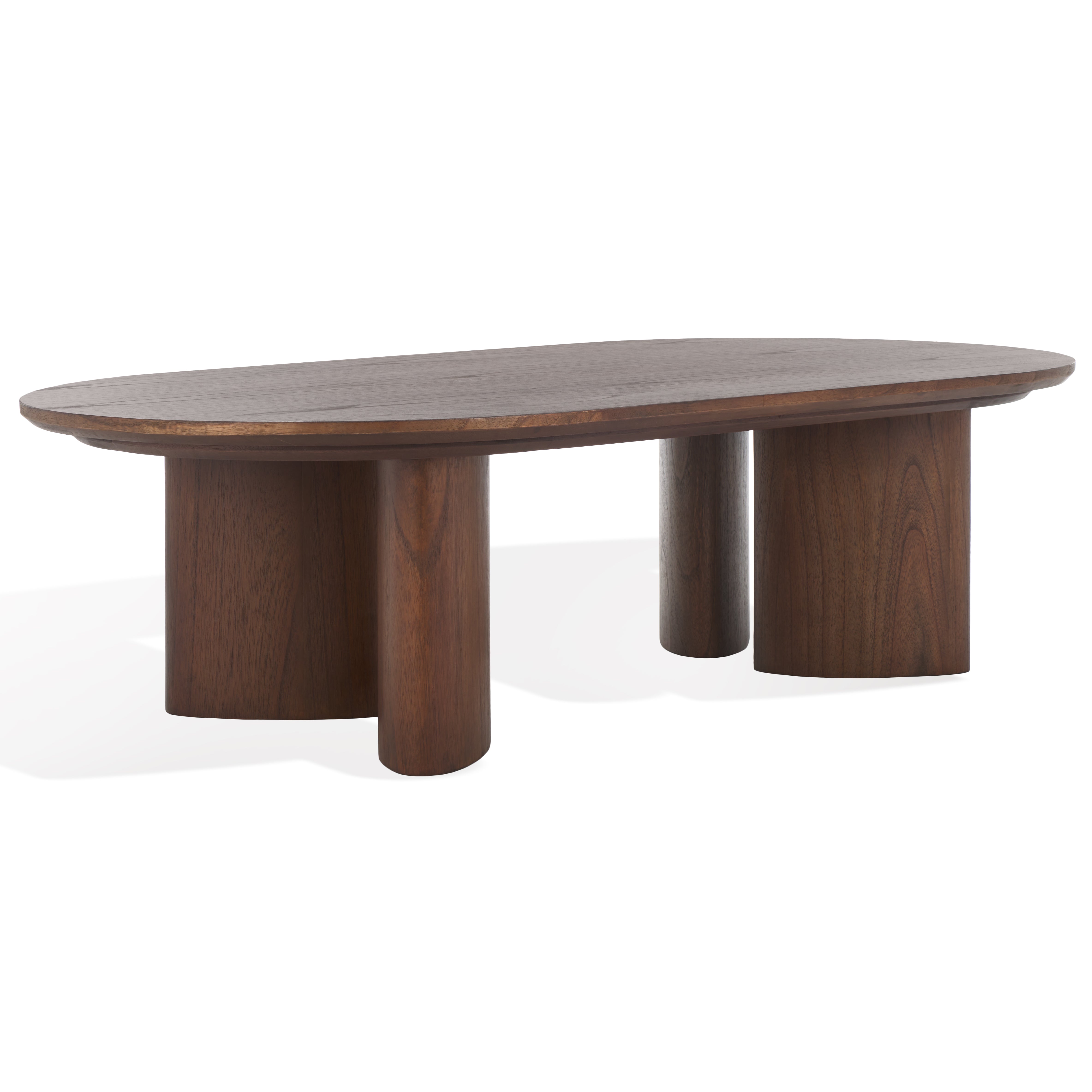 Safavieh Couture Barnard Oval Wood Coffee Table, SFV1701 - Walnut