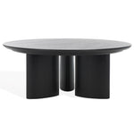 Safavieh Couture Barnard Round Wood Coffee Table, SFV1703 - Black