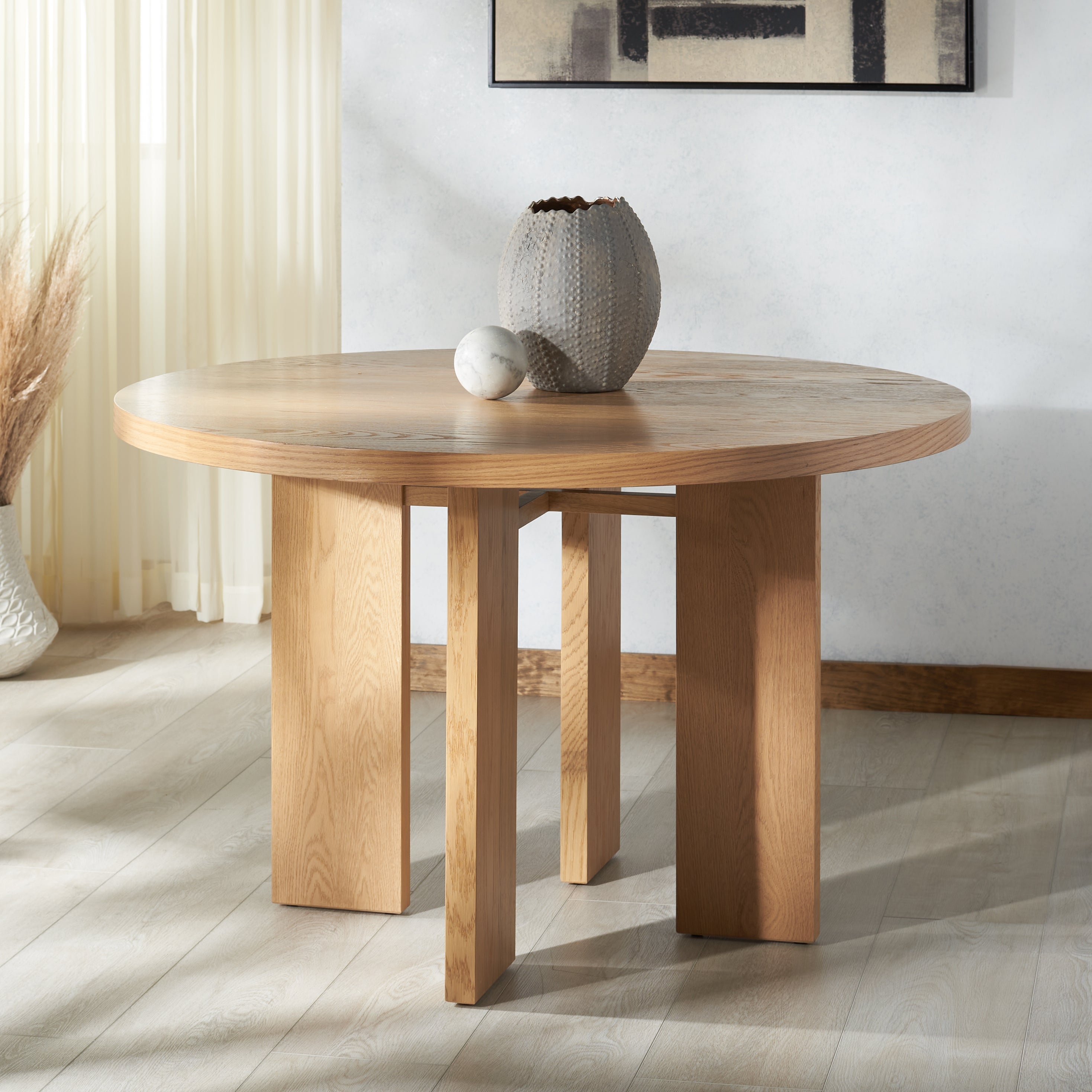 Safavieh Couture Calamaria Round Wood Dining Table, SFV2135 - Natural