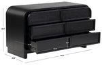 Safavieh Couture Dinah 6 Drawer Wood Dresser, SFV2162 - Black