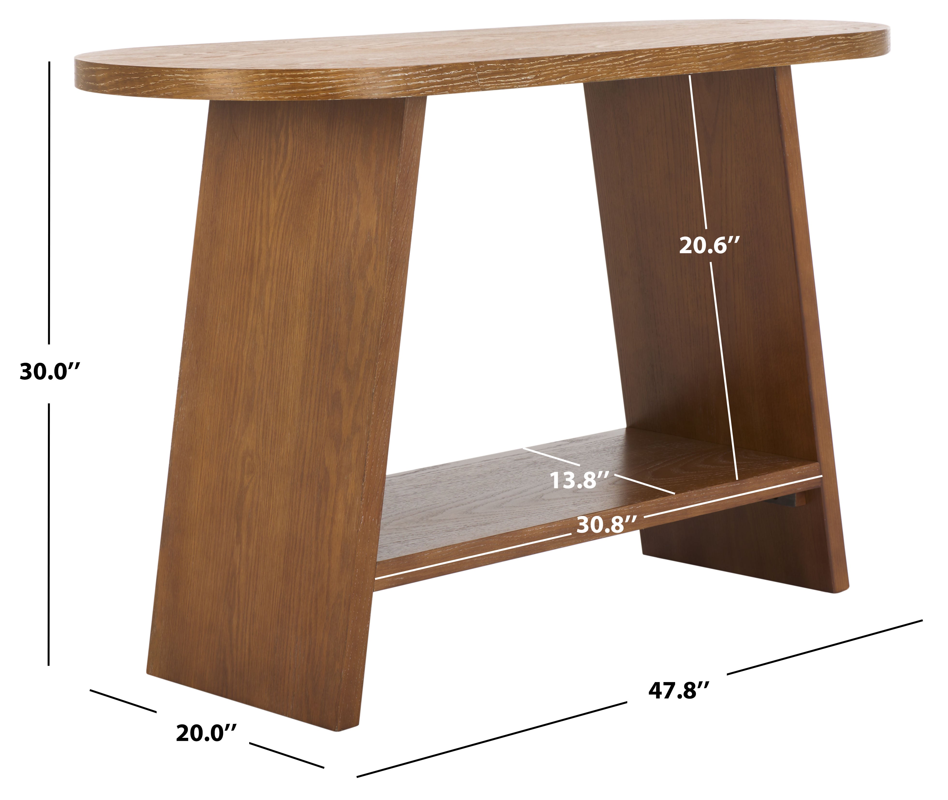 Safavieh Couture Julianna Wood Console Table, SFV2166 - Rustic Oak