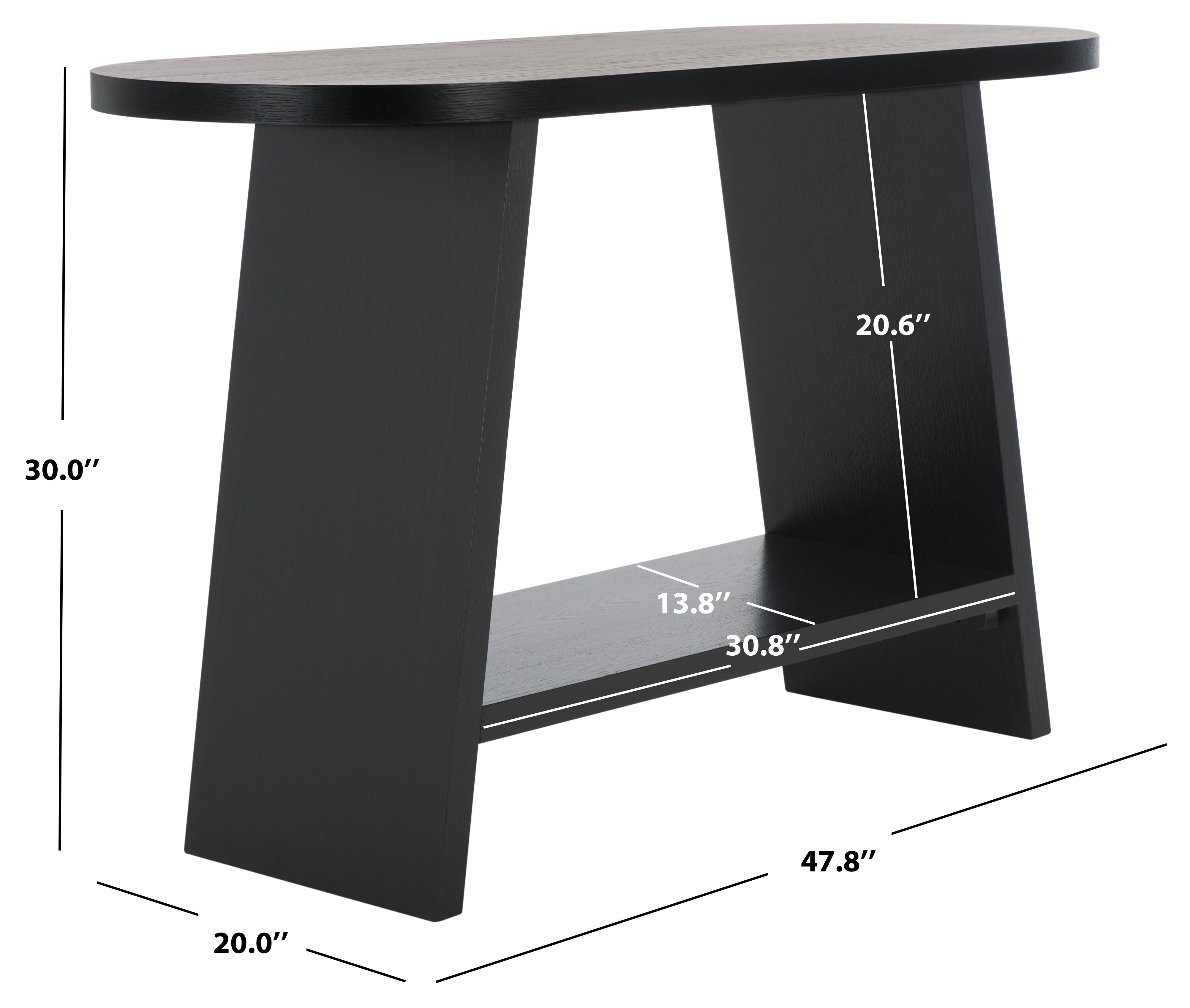 Safavieh Couture Julianna Wood Console Table, SFV2166 - Black