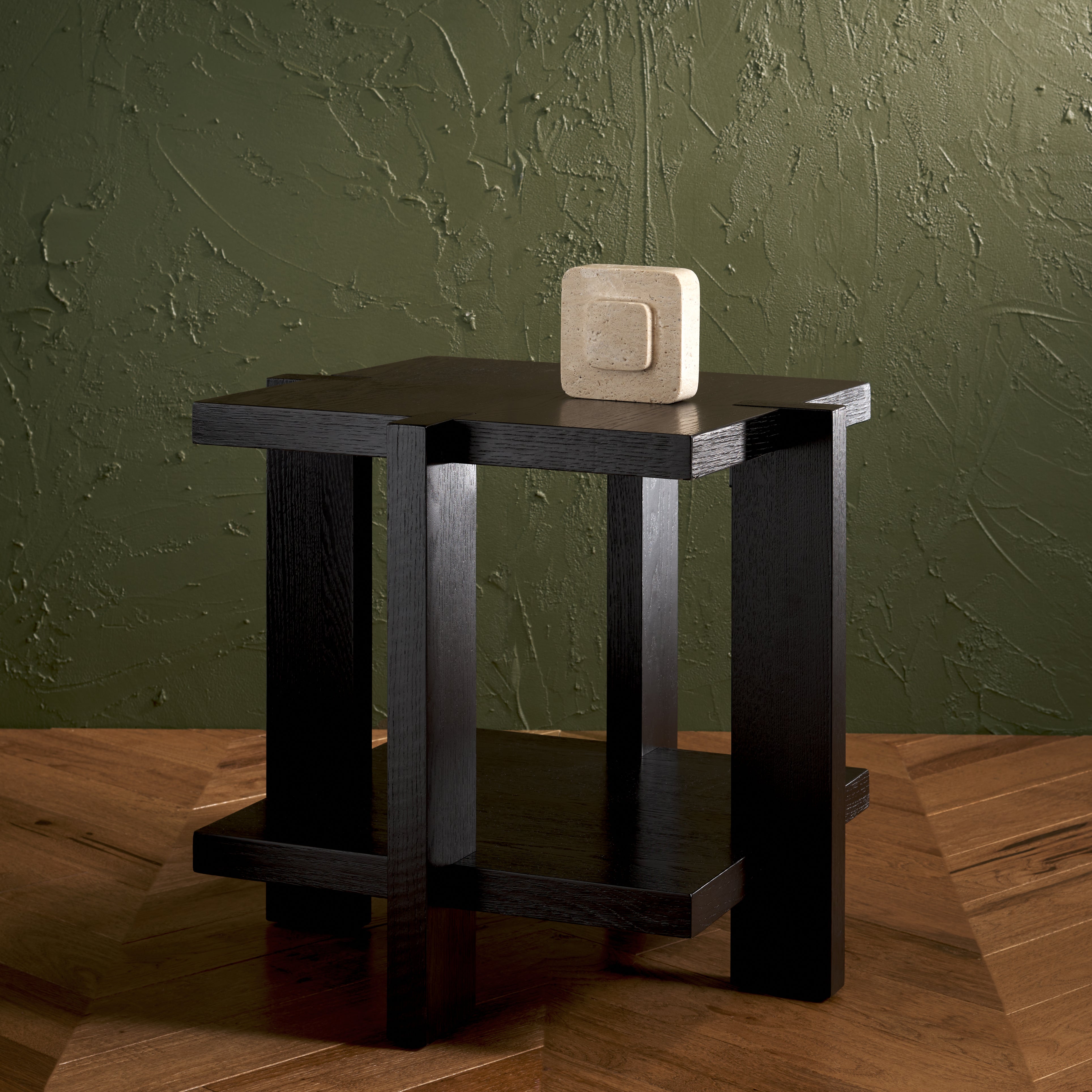 Safavieh Couture Quigley Square Wood Accent Table, SFV2167 - Black