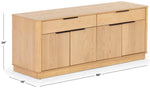 Safavieh Couture Gabrietta Wood TV Stand, SFV2189 - Natural / Black