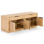 Safavieh Couture Gabrietta Wood TV Stand, SFV2189 - Natural / Black