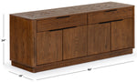 Safavieh Couture Gabrietta Wood TV Stand, SFV2189 - Medium Oak / Black